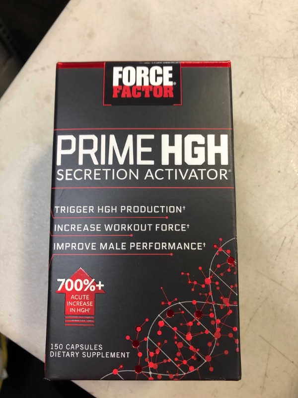 Photo 2 of Force Factor Prime HGH Secretion Activator, HGH Supplement for Men with Clinically Studied AlphaSize to Help Trigger HGH Production, Increase Workout Force, and Improve Performance, 150 Capsules EXP 10/2023