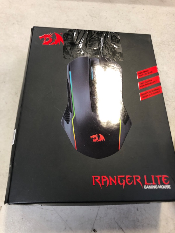 Photo 3 of Redragon Gaming Mouse, Wireless Mouse Gaming with RGB Backlit,8000 DPI,PC Gaming Mice with Fire Button, Macro Editing Programmable Mouse Gamer,70Hrs for Windows/Mac, Rechargeable, Black, M910-KS