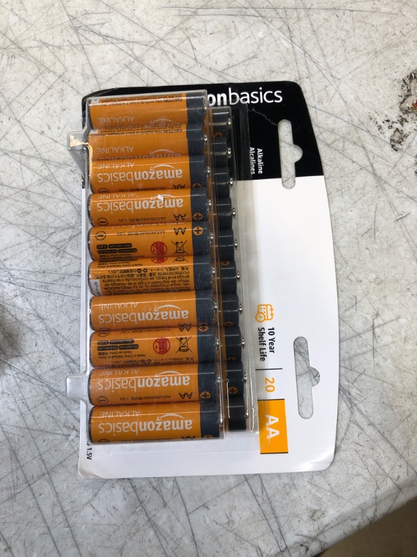 Photo 2 of Amazon Basics 20 Pack AA Alkaline Batteries - Blister Packaging 20 Count (Pack of 1)