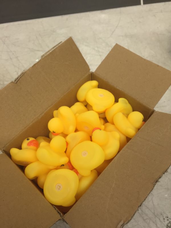 Photo 3 of GADIEDIE Rubber Duck 50 Pack Mini Rubber Ducky Float Ducks Baby Bath Toy, Great for Jeep Ducking, Shower, Birthday Party, Carnival Game Gift(1.6"x 1.5" x 1.2") Modern