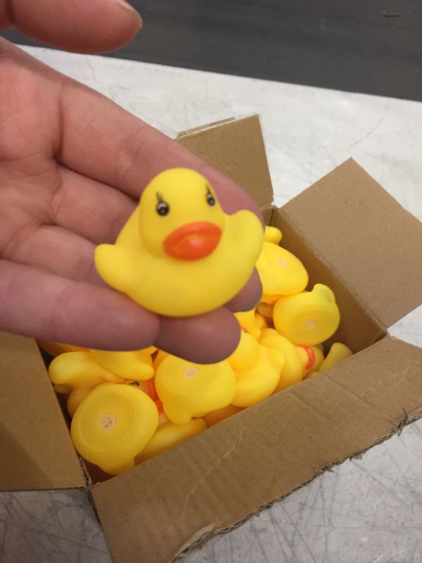 Photo 2 of GADIEDIE Rubber Duck 50 Pack Mini Rubber Ducky Float Ducks Baby Bath Toy, Great for Jeep Ducking, Shower, Birthday Party, Carnival Game Gift(1.6"x 1.5" x 1.2") Modern