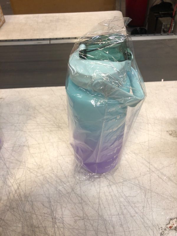 Photo 2 of 64 oz (2L) Motivational Water Bottle (BLUE/Purple)
