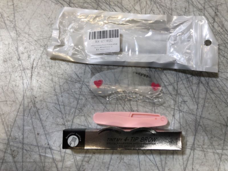 Photo 1 of 4 Point Eyebrow Pencil Waterproof Eye Makeup, Eyebrow Kits with 3 Eyebrow Stencil, 1 Brow Razor (2# Dark Brown)