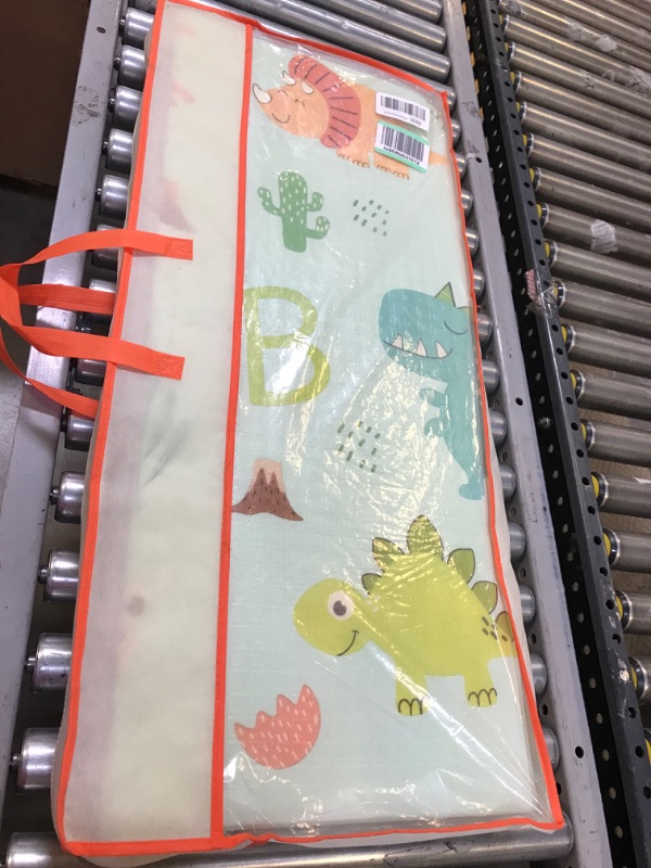 Photo 2 of LFCREATOR Baby Play Mat,79" x 71" Extra Large Play Mat for Baby,Anti Slip Non Toxic Infant Play Mat ?Waterproof Reversible Play mat with Fabric Covering Edge,Dinosaur