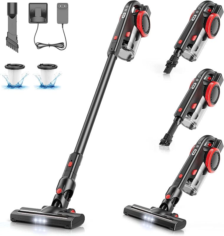 Photo 1 of ORFELD Cordless Vacuum Cleaner, 30KPa Powerful Suction Stick Vacuum, 50Mins Runtime Wireless Handheld Vacuum with 6 in 1 Ultra-Quiet Lightweight Vacuum for Deep Clean Hair, Hard Floor, Carpet, Car
