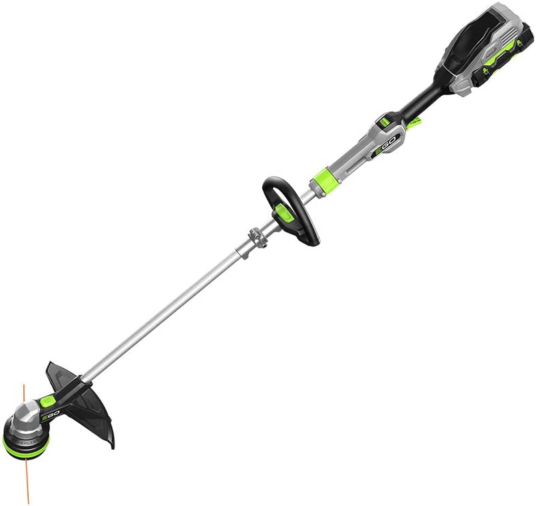 Photo 1 of EGO Power+ ST1511T 15-Inch 56-Volt Lithium-Ion Cordless POWERLOAD String Trimmer Kit with Telescopic Alu Foldable Shaft - 2.5Ah Battery and Charger Included, Black
