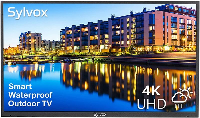 Photo 1 of SYLVOX 43" Outdoor TV, Waterproof 4K Ultra HD HDR Smart TV with Bluetooth WiFi Function for Partial Sunshine Areas(2022, Deck Series) 43 inch TV Only