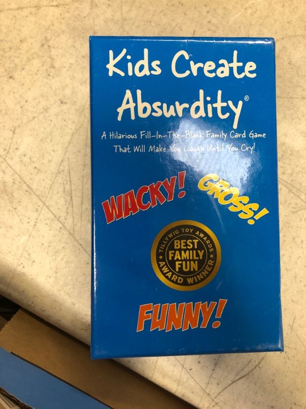 Photo 2 of FACTORY SEALED -- Kids Create Absurdity: Hilarious Card Game for Kids Family Game Night- A Funny Fill in The Blank Card Game-Travel Road Trip Summer Camping Boys Girls