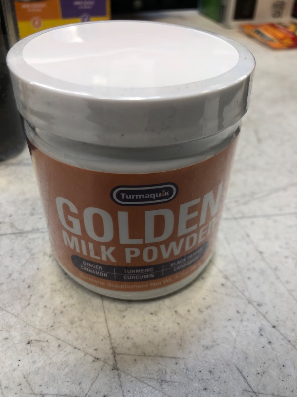 Photo 2 of --- FACTORY SEALED --- Turmaquik Golden Milk Powder Turmeric 3.2oz, Exp-12/2024
