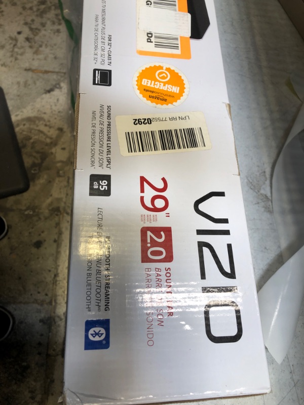 Photo 1 of VIZIO Sound Bar for TV, 29” Surround Sound System for TV, Home Audio Sound Bar, 2.0 Channel Home Theater
