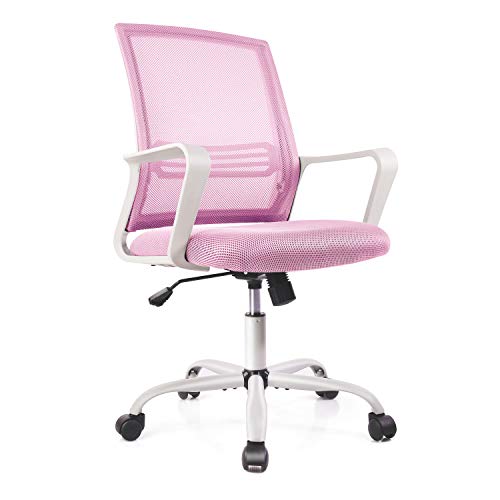 Photo 1 of Office Chair Ergonomic Desk Chair Pink Computer Chair Mesh Executive Home Office Chairs with Lumbar Support Armrest Rolling Swivel Adjustable Mid Back