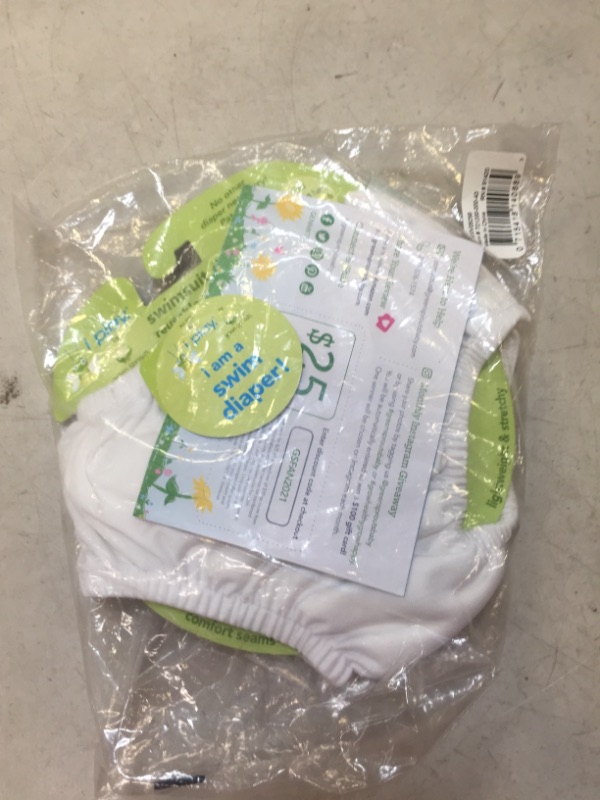 Photo 2 of i play. by green sprouts Snap Reusable Swim Diaper | No other diaper necessary, UPF 50+ protection 12 Month White