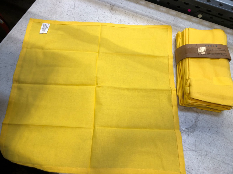 Photo 1 of 12Pieces Cloth Napkins Yellow 