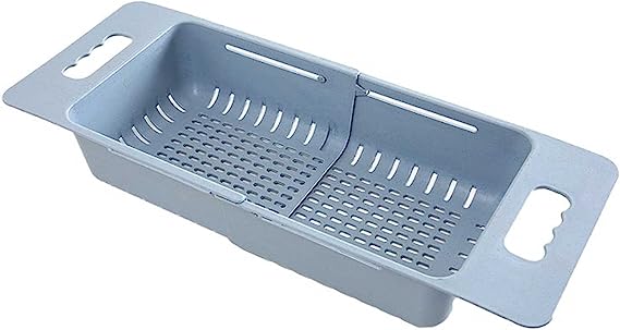 Photo 1 of ACHVAC Rolling Shelf Adjustable Dish Drainer Sink Drainer Basket Washing Vegetable Fruit Plastic Drying Rack Kitchen Accessories Sink Organizer