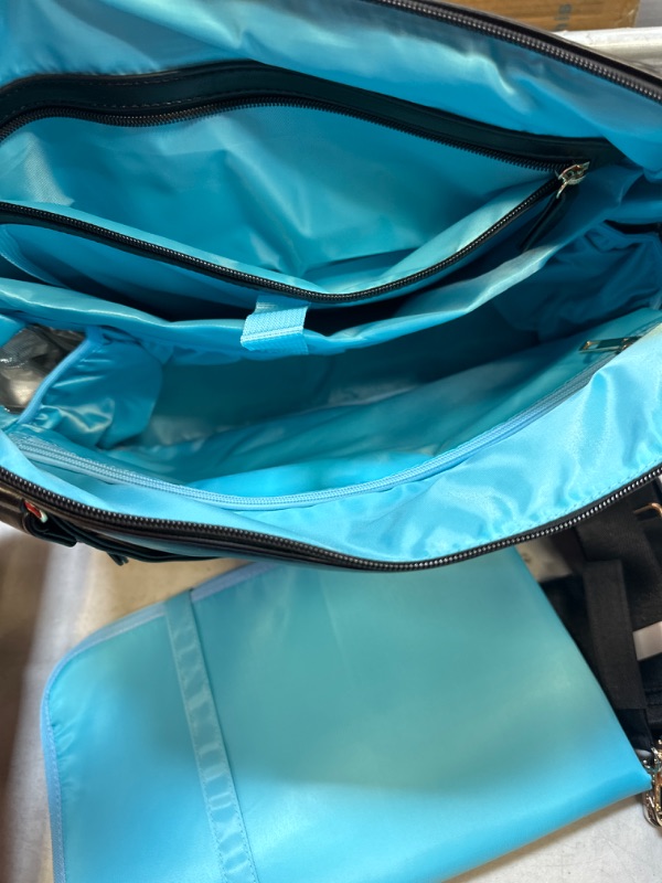 Photo 3 of DOFASAYI Diaper Bag Backpack Diaper Bag Tote Pockets, Changing Pad, Adjustable shoulder straps, Stroller Hooks, Large Travel Diaper Bags for Mom Dad and Boys Girls, Black