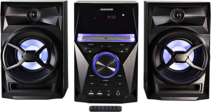 Photo 1 of MIni Magnavox MM441 3-Piece CD Shelf System with Digital PLL FM Stereo Radio, Bluetooth Wireless Technology