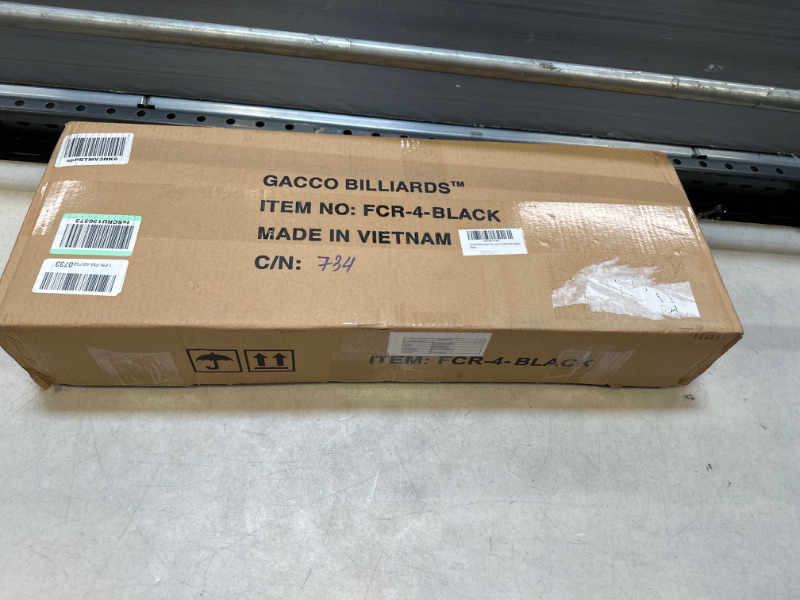 Photo 1 of GACCO BILLIARDS Floor Pool Cue Rack Hold 9 Cue Sticks & Billiard Accessories. Corner Stand Pool Cue Holder Made of 100% Solid Hardwood with Billiard Scorer.CUE RACK ONLY (Black)-----factory sealed
