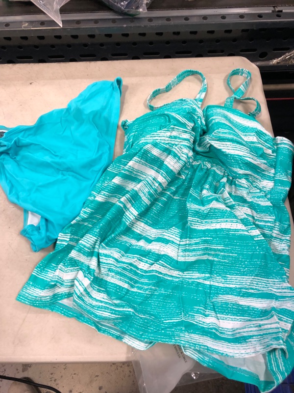 Photo 1 of Actloe Women's Two Pieces Swimwear Ruched Tankini Top with Triangle Bottoms S-XXXL Large A-as Shown