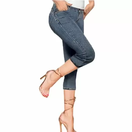 Photo 1 of Size 15-----Hybrid & Co. Women s 17 inch Butt Lift Super Comfy Stretch Denim Capri Jeans