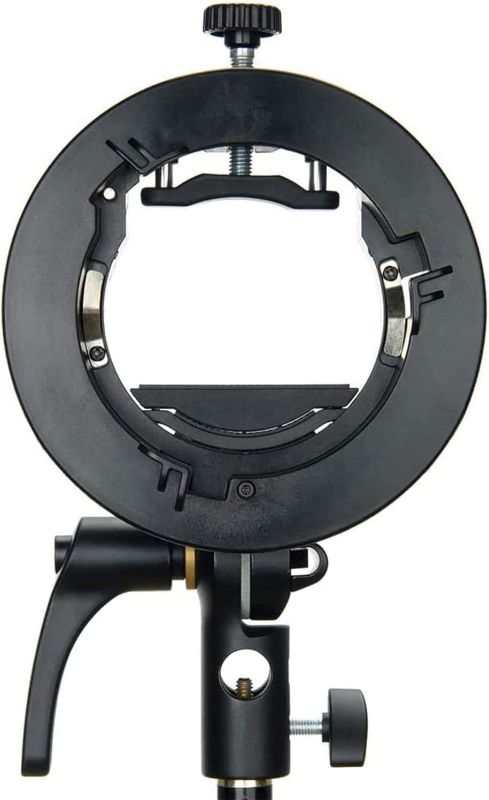 Photo 1 of Godox S2 Speedlite Bracket for Godox AD200Pro, AD200, AD400Pro, for V1 Round Head Speedlite, V860II / TT685 / TT350 Series, S-Type Bracket Updated Version Bowens Mount Holder
