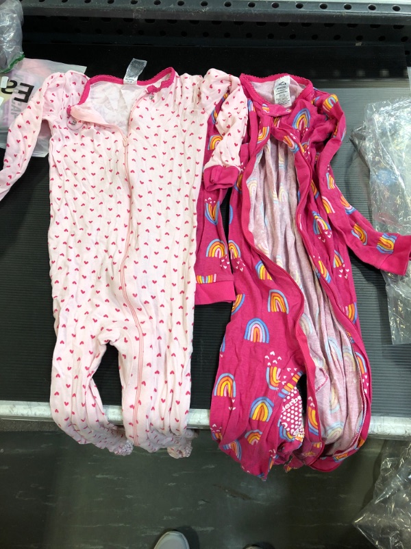 Photo 3 of Gerber Baby Girls' 2-Pack Footed Pajamas SIZE 4T
