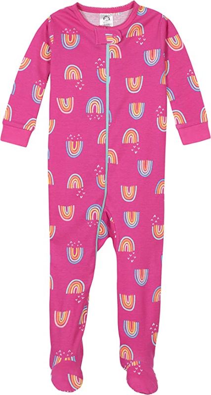 Photo 2 of Gerber Baby Girls' 2-Pack Footed Pajamas SIZE 4T
