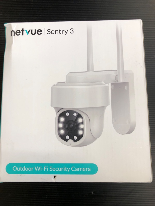 Photo 2 of NETVUE Outdoor Security Surveillance Camera- 2.4G WiFi 360° View Pan Tilt Camera, Compatible with Alexa, Two-Way Audio, Color Night Vision, Floodlights, Digital Zoom Camera & Smart Motion Detection 1080P