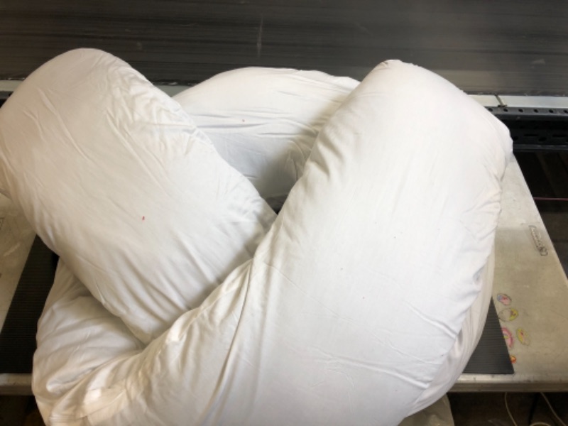 Photo 2 of  Organic Pregnancy Pillow - U Shaped Maternity Body Pillow - Organic Cotton Full Body Pillow (PILLOW ONLY) MISSING PILLOW CASE
