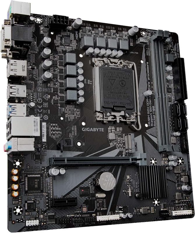 Photo 1 of GIGABYTE H610M S2H DDR4 (H610/ Intel LGA 1700/ Micro ATX/ DDR4/ Single M.2/ PCIe 4.0/ USB 3.2 Gen1/ Realtek GbE LAN/Motherboard)
