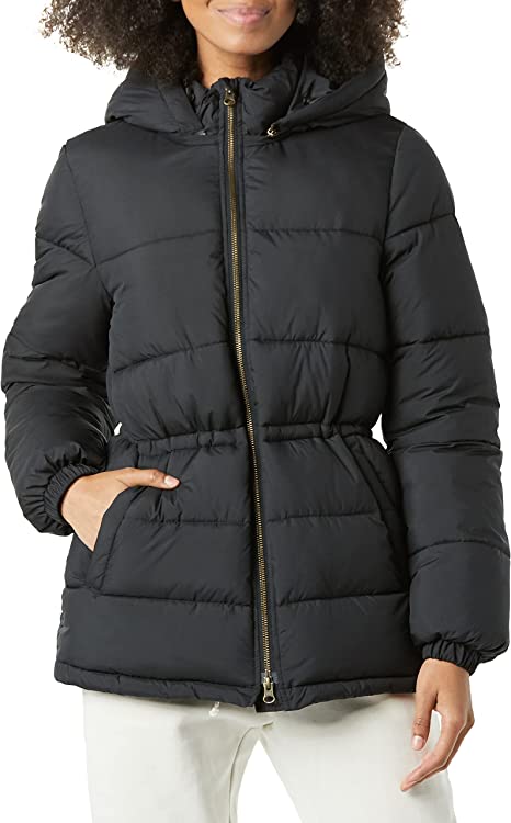 Photo 1 of Amazon Essentials Women's Heavyweight Puffer Jacket with Drawstring Waist
