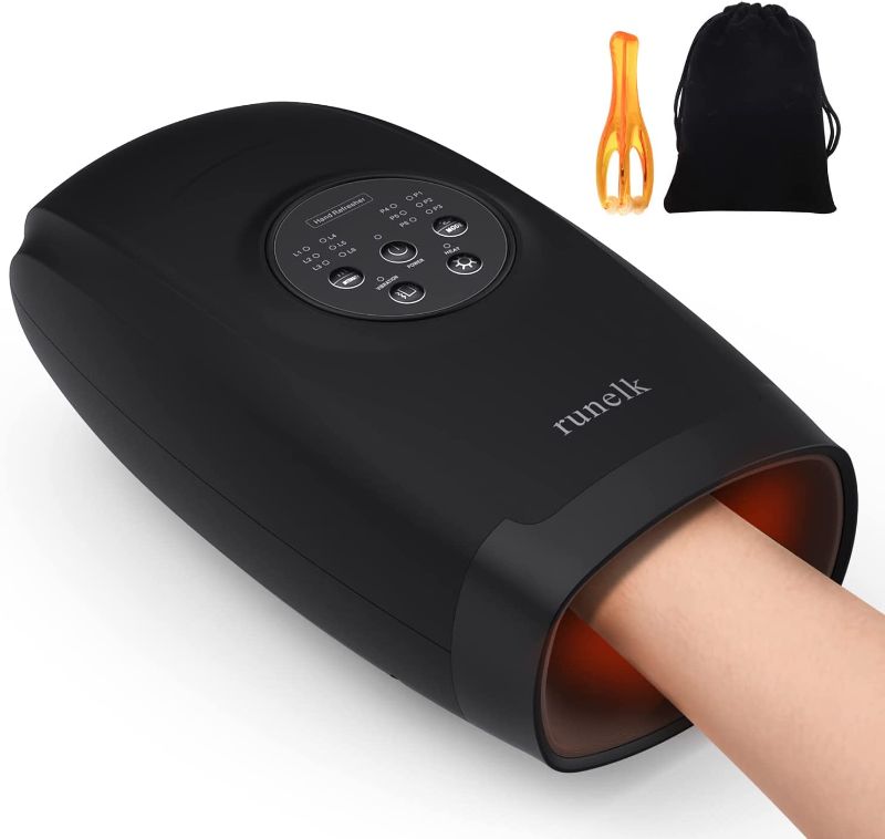 Photo 1 of runelk Hand Massager – Hand Massager for Arthritis and Carpal Tunnel – Cordless Hand Massager with Heat and Air Compression – 6 Massage Modes – Acupressure Therapy for Pain Relief, Joint Pain
