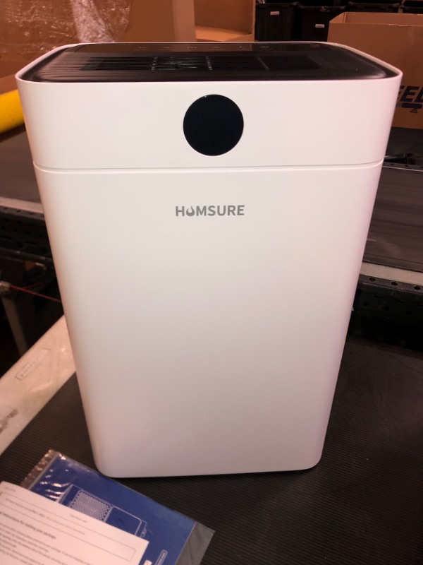 Photo 2 of HUMSURE Dehumidifier 30 Pint 1,500 Sq. Ft, Basement Bathroom Bedroom Dehumidifier With Drain Hose, Medium To Large Home And Basement Dehumidifier, Smart Humidity Control Dehumidifier With 24 Hour Dry Timer, IONIZER, Auto Defrost (1,500 Sq. Ft)

