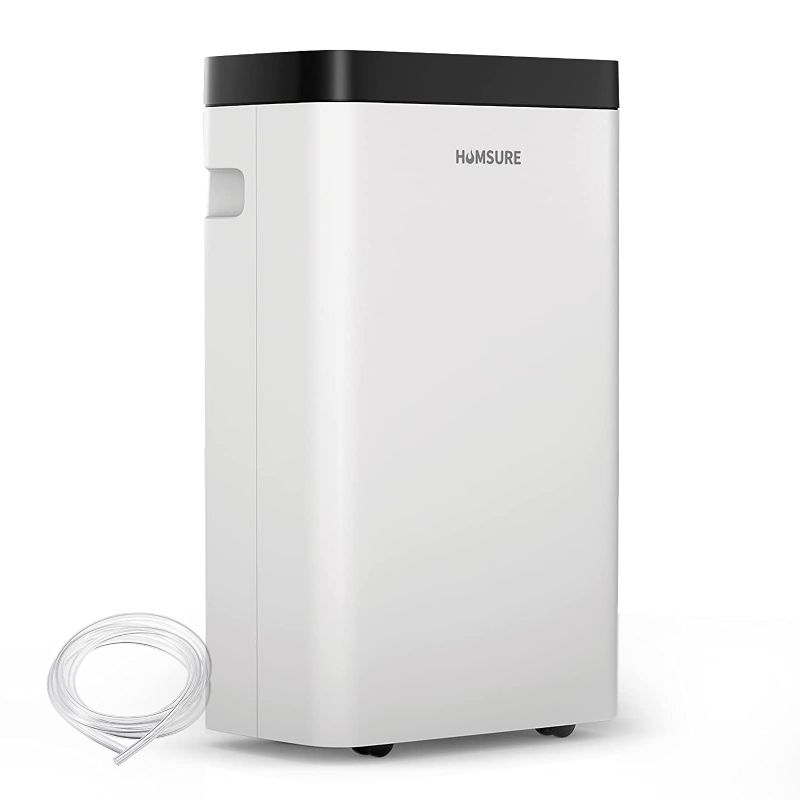 Photo 1 of HUMSURE Dehumidifier 30 Pint 1,500 Sq. Ft, Basement Bathroom Bedroom Dehumidifier With Drain Hose, Medium To Large Home And Basement Dehumidifier, Smart Humidity Control Dehumidifier With 24 Hour Dry Timer, IONIZER, Auto Defrost (1,500 Sq. Ft)
