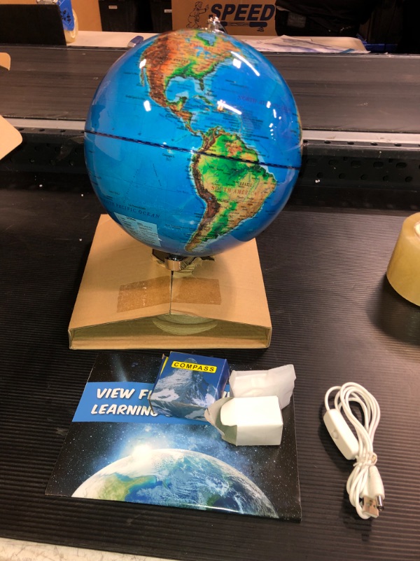 Photo 2 of GET LIFE BASICS World Globe with Stand - 9" Globes for Kids with Light Up Constellation, Map of Earth for Interactive Learning, Adults' Illuminated Desk Lamp, Educational Toys, Includes Bonus E-Book