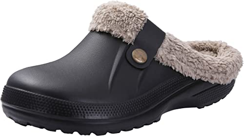 Photo 1 of Beslip Classic Fur Lined Clogs Waterproof Winter Fuzzy Slippers for Women Men Indoor and Outdoor SIZE 11
