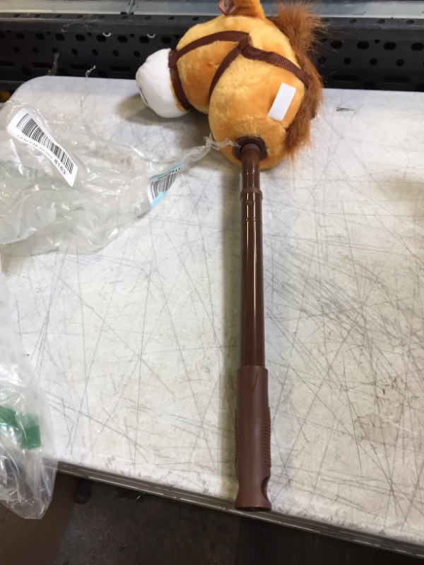 Photo 3 of Linzy Hobby Horse Galloping Sounds with Adjustable Telescopic Stick Brown 36
