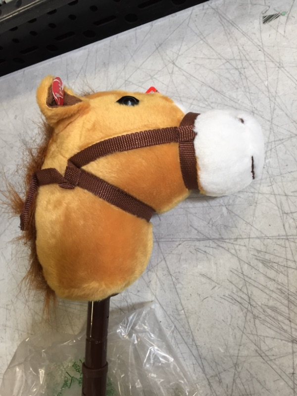 Photo 4 of Linzy Hobby Horse Galloping Sounds with Adjustable Telescopic Stick Brown 36
