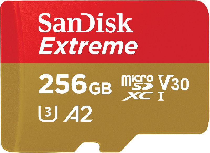 Photo 1 of SanDisk Extreme MicroSDXC Flash Memory Card - W/ Adapter 256GB Capacit
