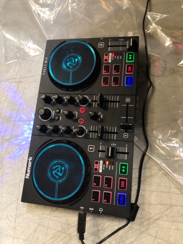 Photo 2 of Numark Mixtrack Pro FX – 2 Deck DJ Controller For Serato DJ with DJ Mixer, Built-in Audio Interface, Capacitive Touch Jog Wheels and FX Paddles
