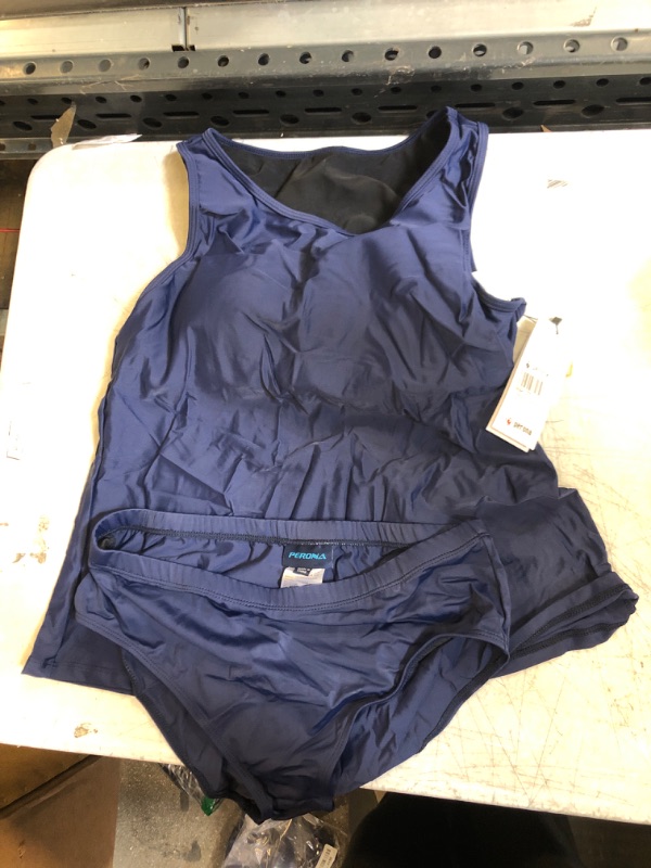 Photo 1 of DARK BLUE PERONA TWO PIECE SWIM SUIT SIZE 12