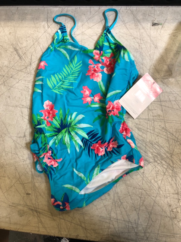 Photo 2 of Kanu Surf Daisy Beach Sport One-Piece Swimsuit (Little Kids/Big Kids) SIZE 12
