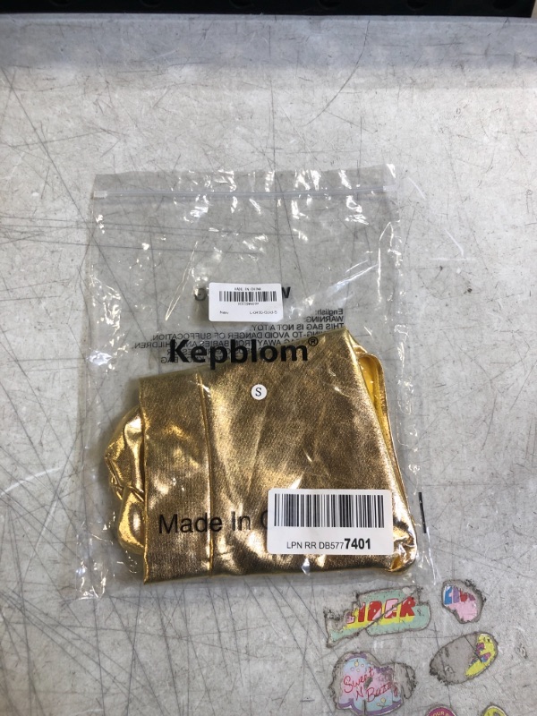 Photo 1 of Kepblom Metallic High Waisted Booty Shorts Women's Shiny Cheeky Dance Festival Rave Bottoms Small Gold