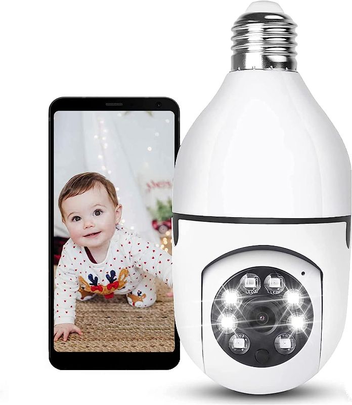 Photo 1 of Light Bulb Security Camera, Full-HD 1080P 360 Degree Panoramic 2.4Ghz Wireless Surveillance WiFi Security Camera (No Micro SD Card)
