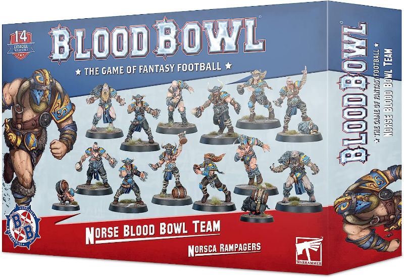 Photo 1 of Games Workshop Warhammer: Blood Bowl: Norse Team Norsca Rampagers  --  FACTORY SEALED --
