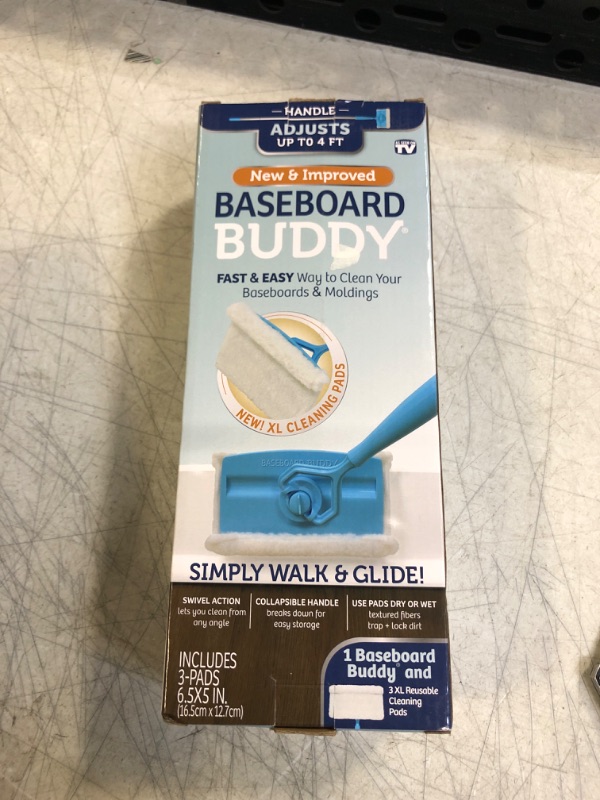 Photo 2 of Baseboard Buddy – Baseboard & Molding Cleaning Tool! Includes 1 Baseboard Buddy and 3 Reusable Cleaning Pads, As Seen on TV