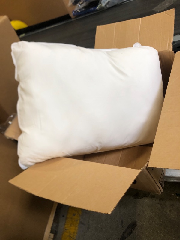 Photo 2 of Amazon Basics Down Alternative Bed Pillows, Medium Density for Back and Side Sleepers - Standard,  Medium Pillow