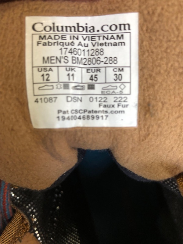 Photo 2 of COLUMBIA TAN BOOTS SIZE 12 