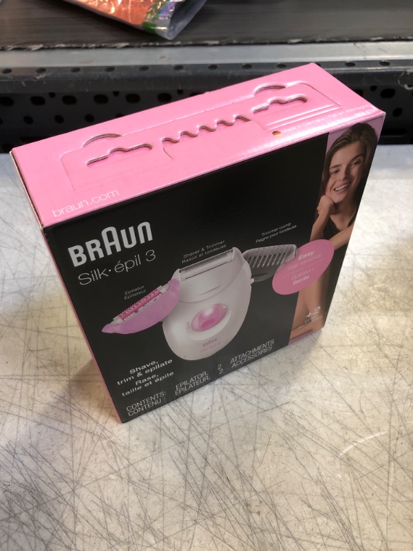 Photo 2 of Braun Silk-epil 3 3-270 Epilator for Women for Long-Lasting Hair Removal White/Pink
