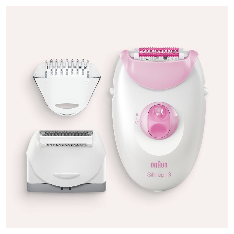 Photo 1 of Braun Silk-epil 3 3-270 Epilator for Women for Long-Lasting Hair Removal White/Pink
