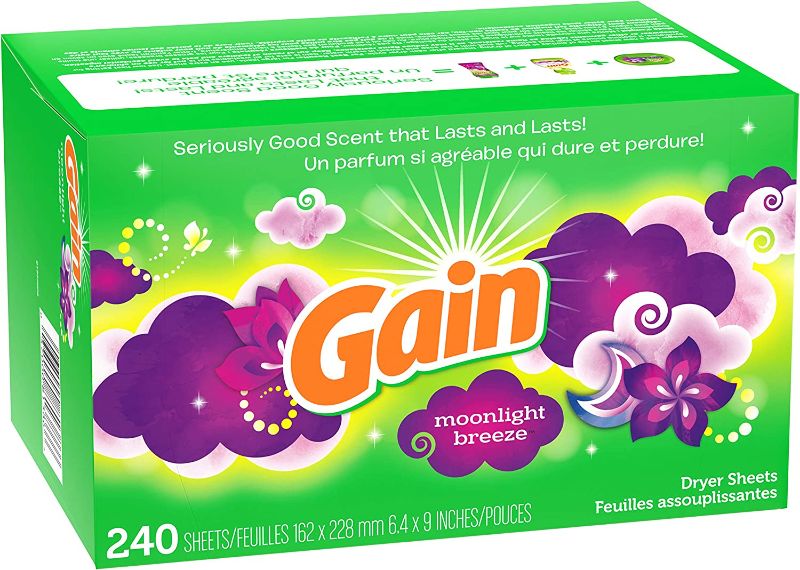 Photo 1 of 	Dryer Sheets Laundry Fabric Softener, Moonlight Breeze, 240 Count